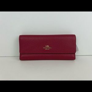 Coach Soft Trifold Wallet dusty pink